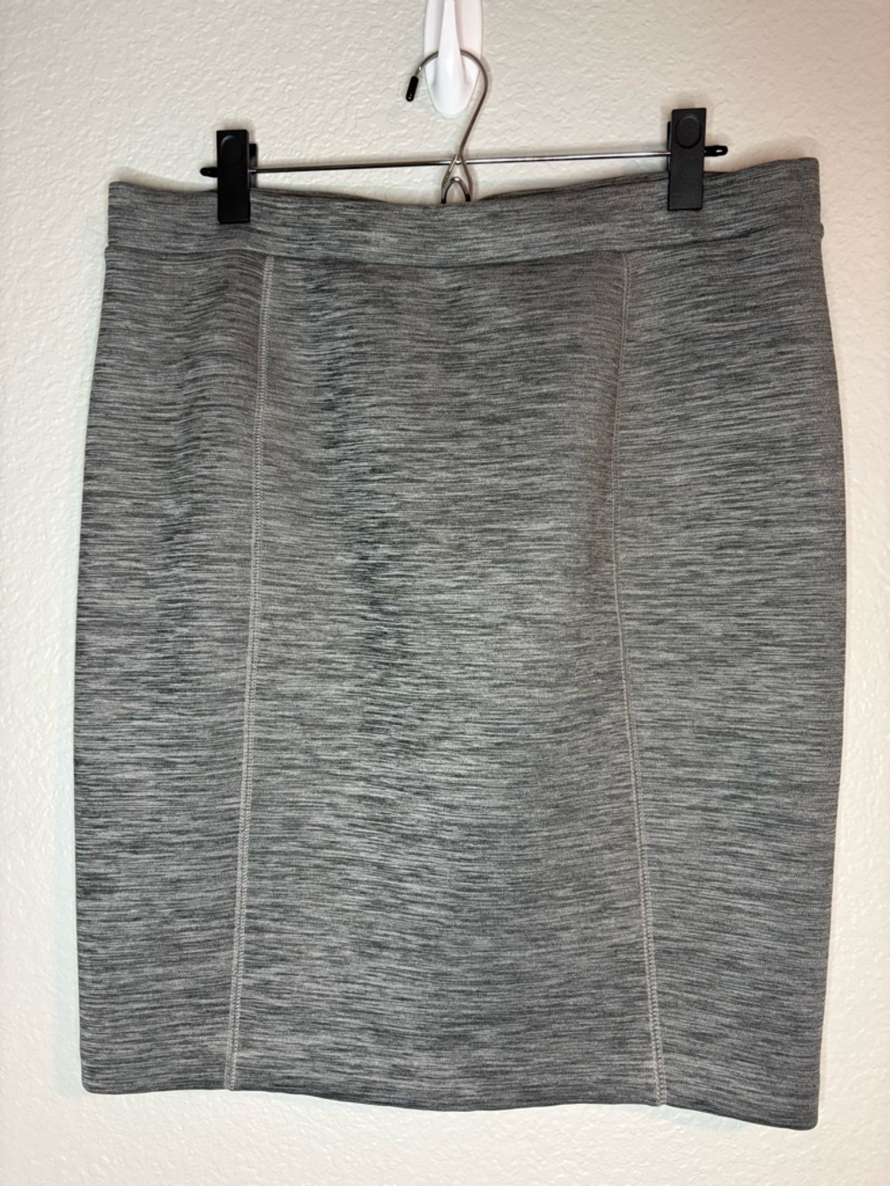 Elle Heather Gray Ponte Pencil Skirt